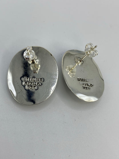 Aretes de Plata con Turquesa Azul Cielo — Taxco 925 — foto 5