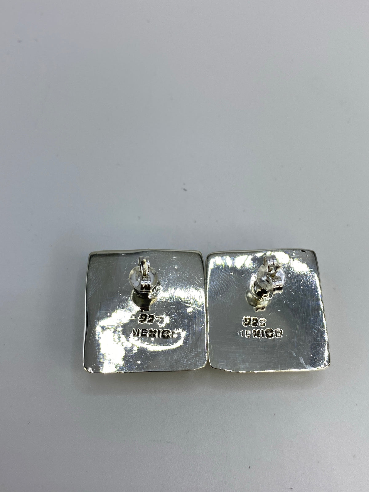 Aretes Turquesa Plata 925 — Diseño Taxco Cuadrado — foto 5