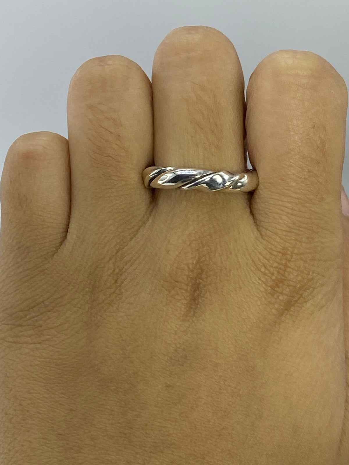 Anillo de Plata Eslabones Ondulados — Taxco 925 — foto 5
