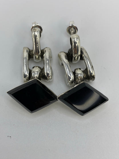 Aretes de Plata con Ónix Negro — Taxco 925 — foto 5
