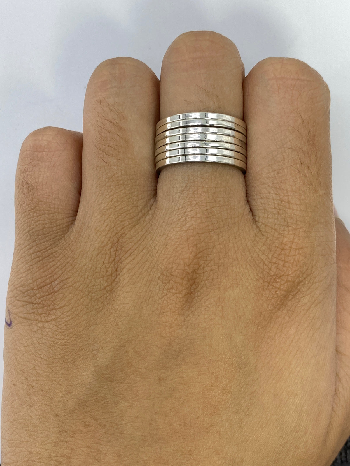 Anillo de Plata Eslabones Pulidos — Taxco 925 — foto 5