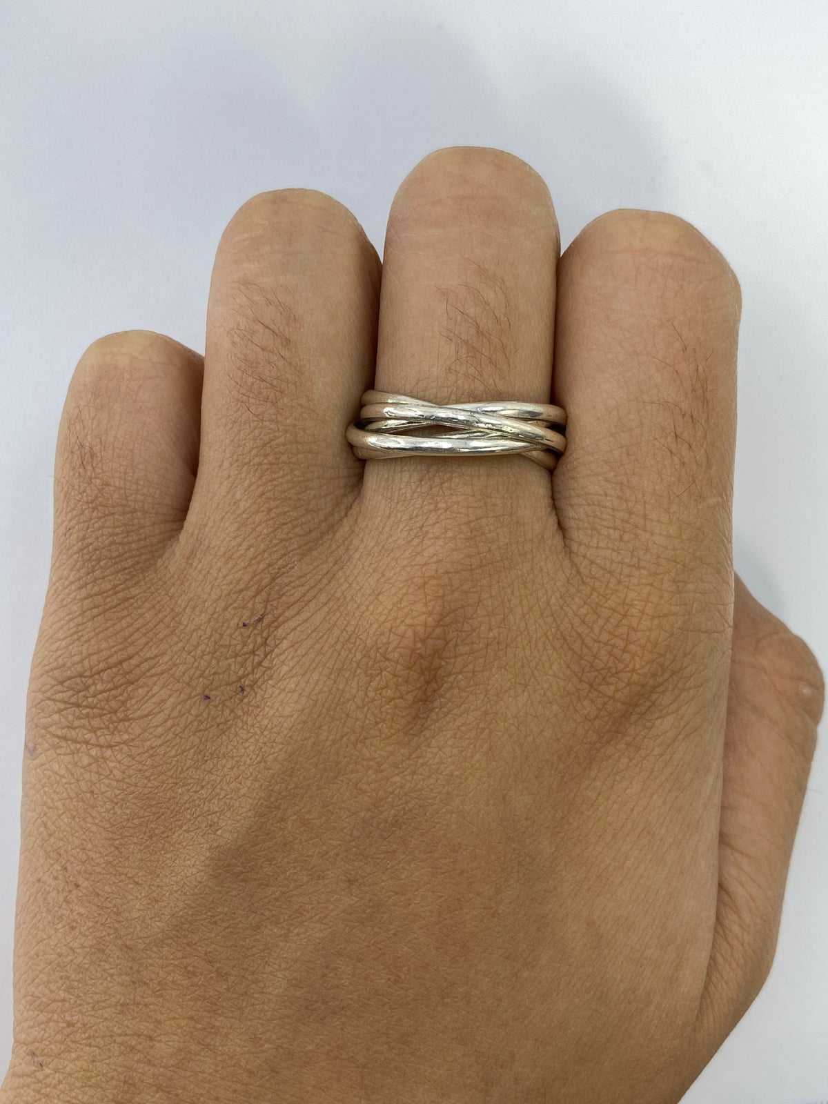 Anillo de Plata 925 con 5 Bandas Entrelazadas — Taxco — foto 5