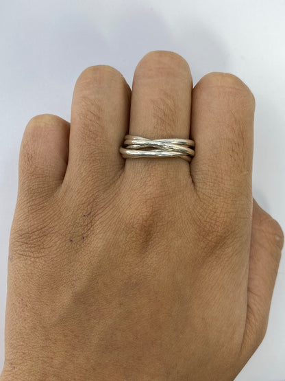 Anillo de Plata 925 con 5 Bandas Entrelazadas — Taxco — foto 5