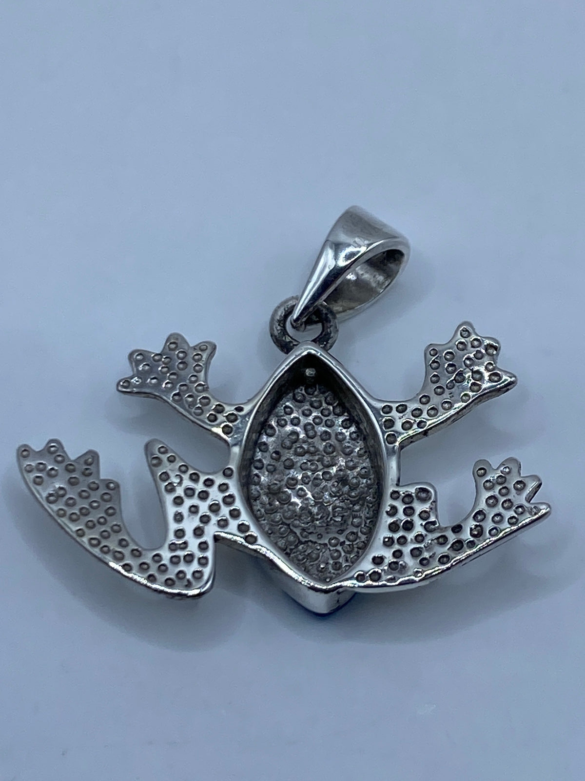 Dije Rana de Plata con Ópalo de Fuego Azul — Taxco 925 — foto 5