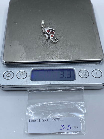 Dije Caballito de Mar Plata 950 Ópalo de Fuego — Taxco — foto 6