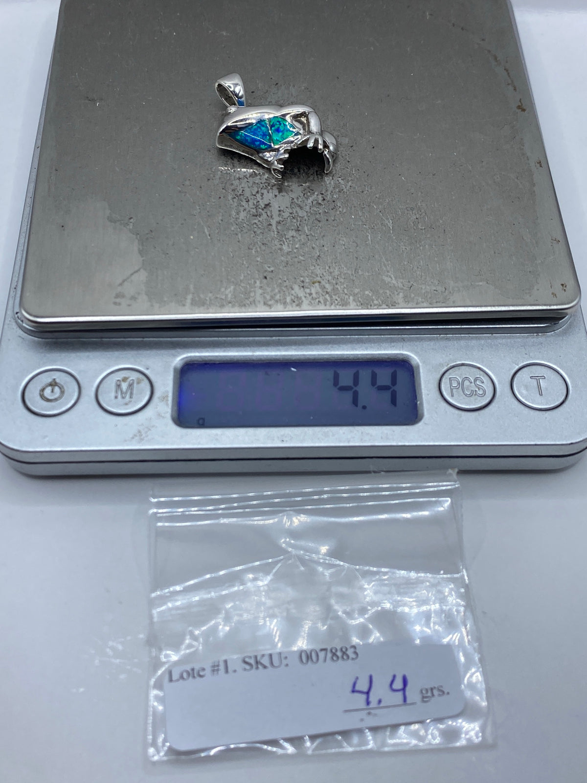 Dije Sapo de Plata con Ópalo de Fuego Azul — Taxco 925 — foto 6