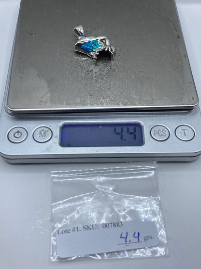 Dije Sapo de Plata con Ópalo de Fuego Azul — Taxco 925 — foto 6