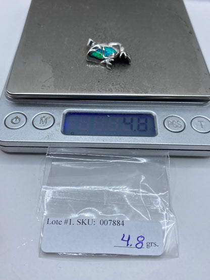Dije Sapo de Plata con Ópalo de Fuego Azul — Taxco 925 — foto 6