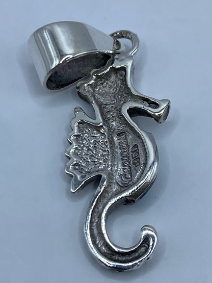 Dije Caballito de Mar Ópalo Azul Plata 950 — Taxco — foto 5