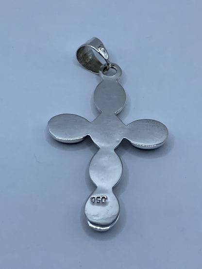 Dije Cruz Ópalo de Fuego Verde Plata 950 — Taxco — foto 5