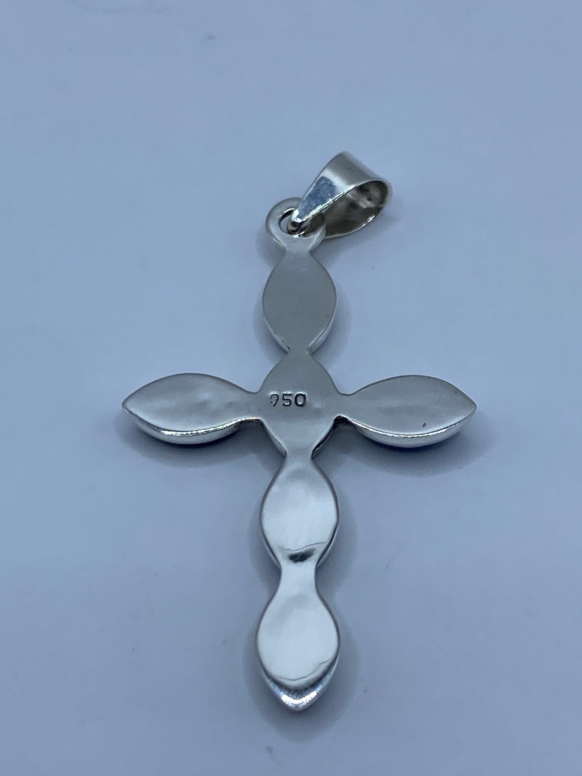 Dije Cruz de Plata con Ópalo de Fuego Azul — Taxco 950 — foto 5
