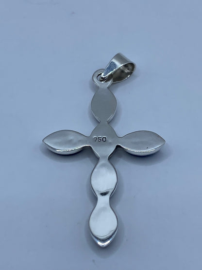 Dije Cruz de Plata con Ópalo de Fuego Azul — Taxco 950 — foto 5