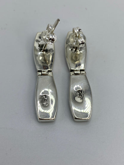 Aretes Plata 950 Ónix y Malaquita — Taxco — foto 5