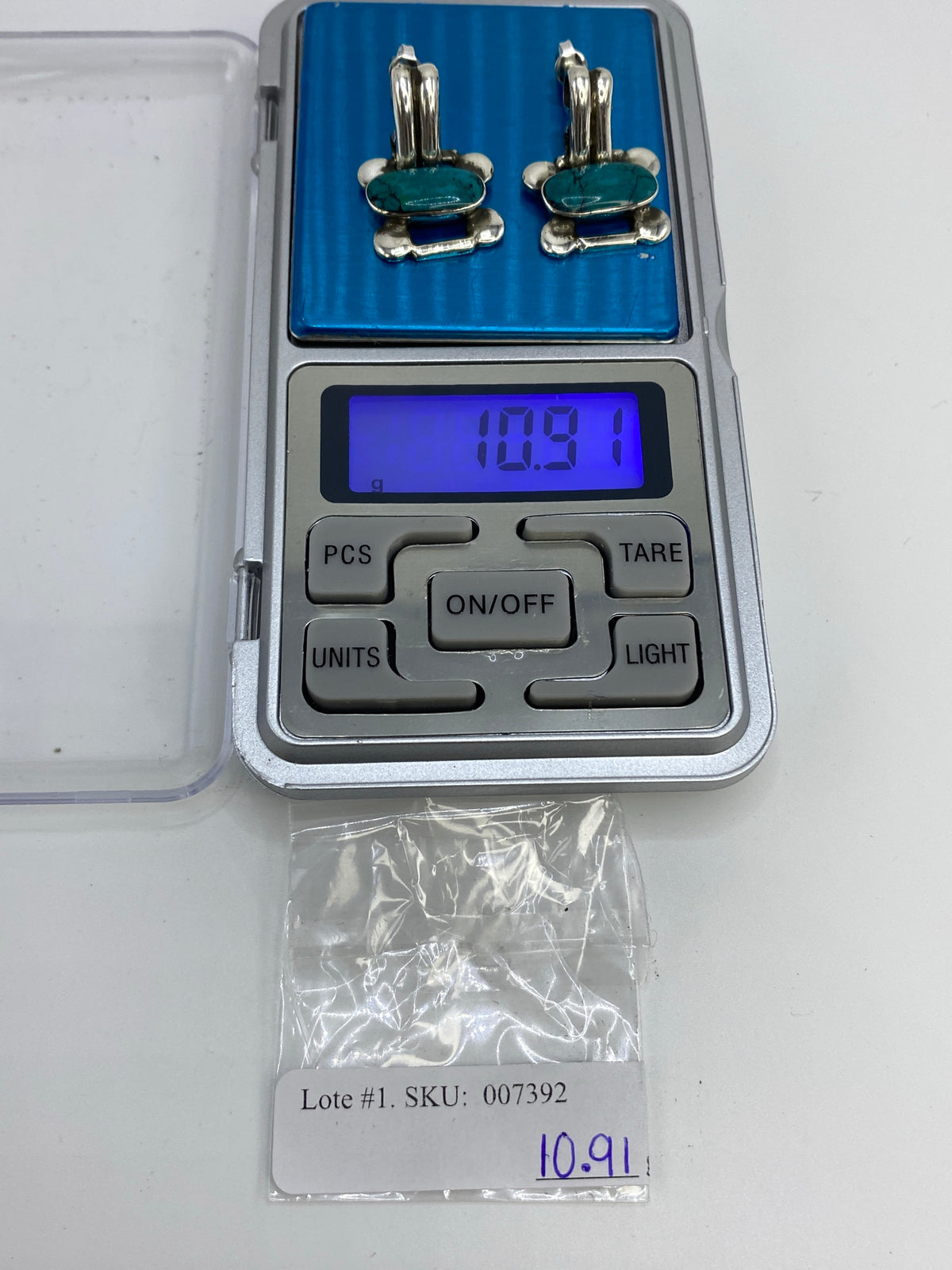 Aretes de Plata con Turquesa Azul — Taxco 925 — foto 6