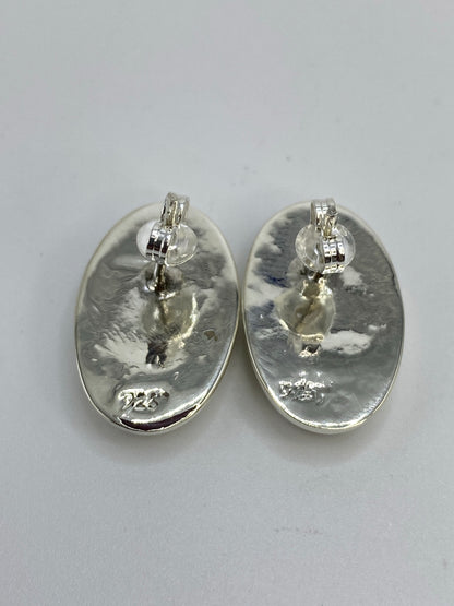 Aretes de Plata 925 con Ópalo de Fuego Rosa — Taxco — foto 5