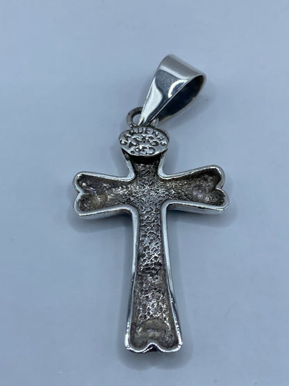 Cruz de Plata 950 con Ópalo de Fuego Azul — Taxco — foto 5
