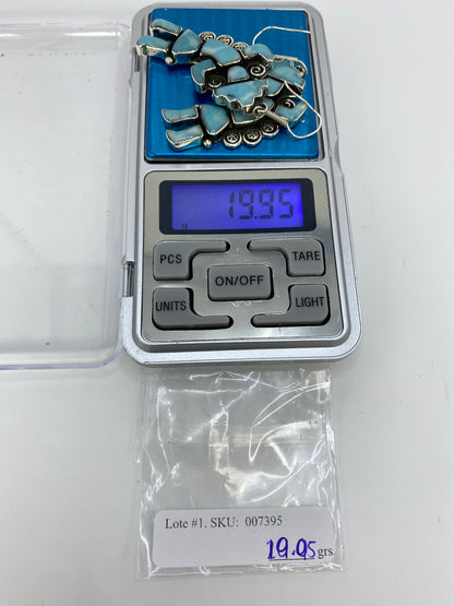 Aretes Turquesa Azul Cielo Plata 925 — Taxco — foto 5