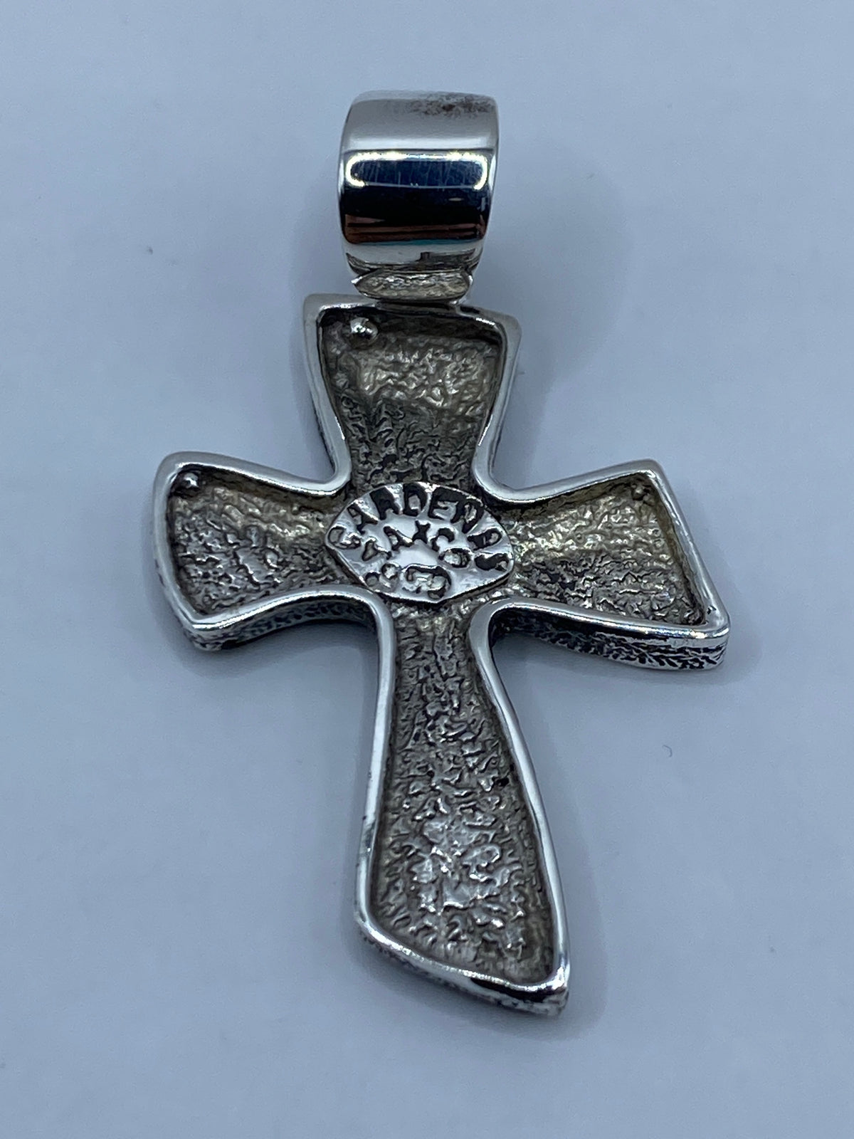 Dije Cruz de Plata 950 con Ópalo de Fuego Rosa — Taxco — foto 5