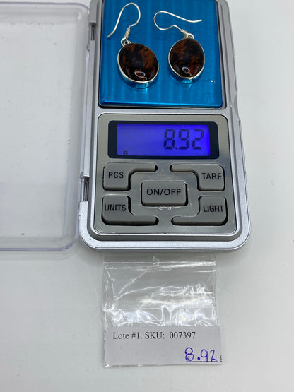 Aretes de Plata Ojo de Tigre — Taxco 950 — foto 6