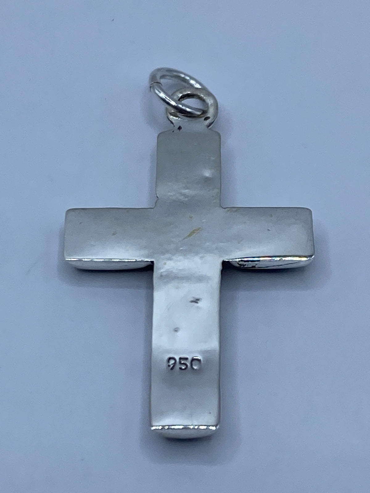 Cruz de Plata 950 con Ópalo de Fuego Azul — Taxco — foto 5