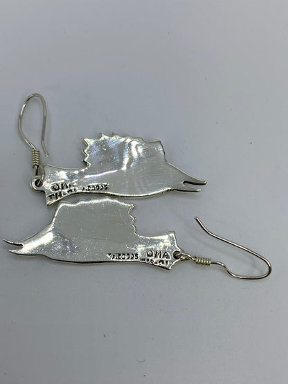 Aretes de Plata Ópalo de Fuego Verde — Alas de Taxco — foto 5