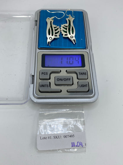 Aretes de Plata Ópalo de Fuego Verde — Alas de Taxco — foto 6