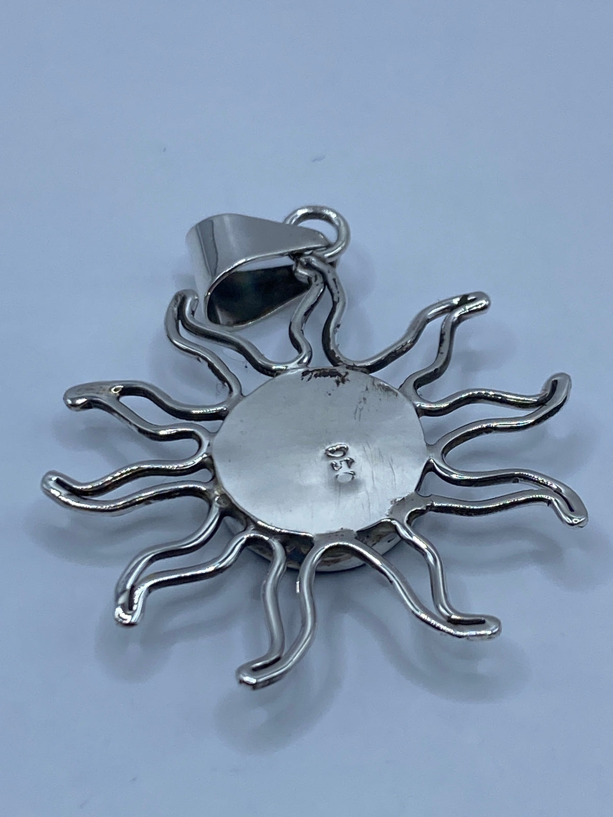Dije Solar de Plata 950 con Ópalo de Fuego Azul — foto 5
