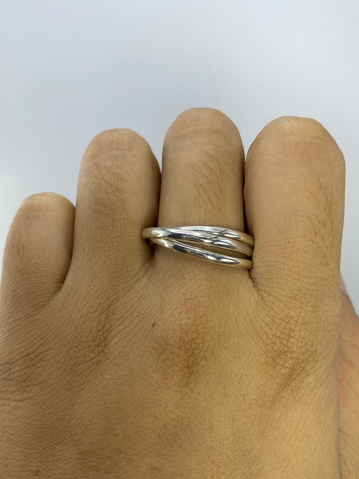 Anillo de Plata 3 Bandas Entrelazadas — Taxco 925 — foto 5