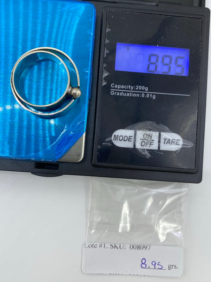 Anillo de Plata con Esfera Central Texturizado — Taxco 925 — foto 6