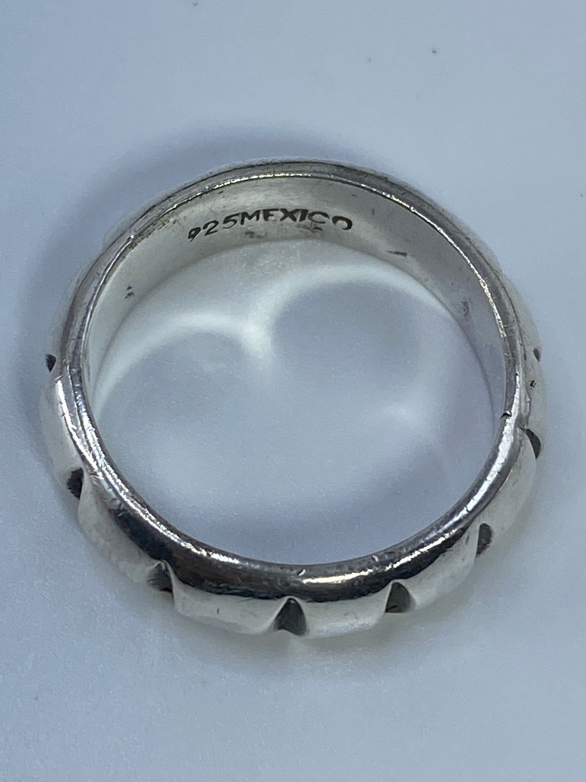Anillo de plata unisex con sello 925 MEXICO grabado en el interior