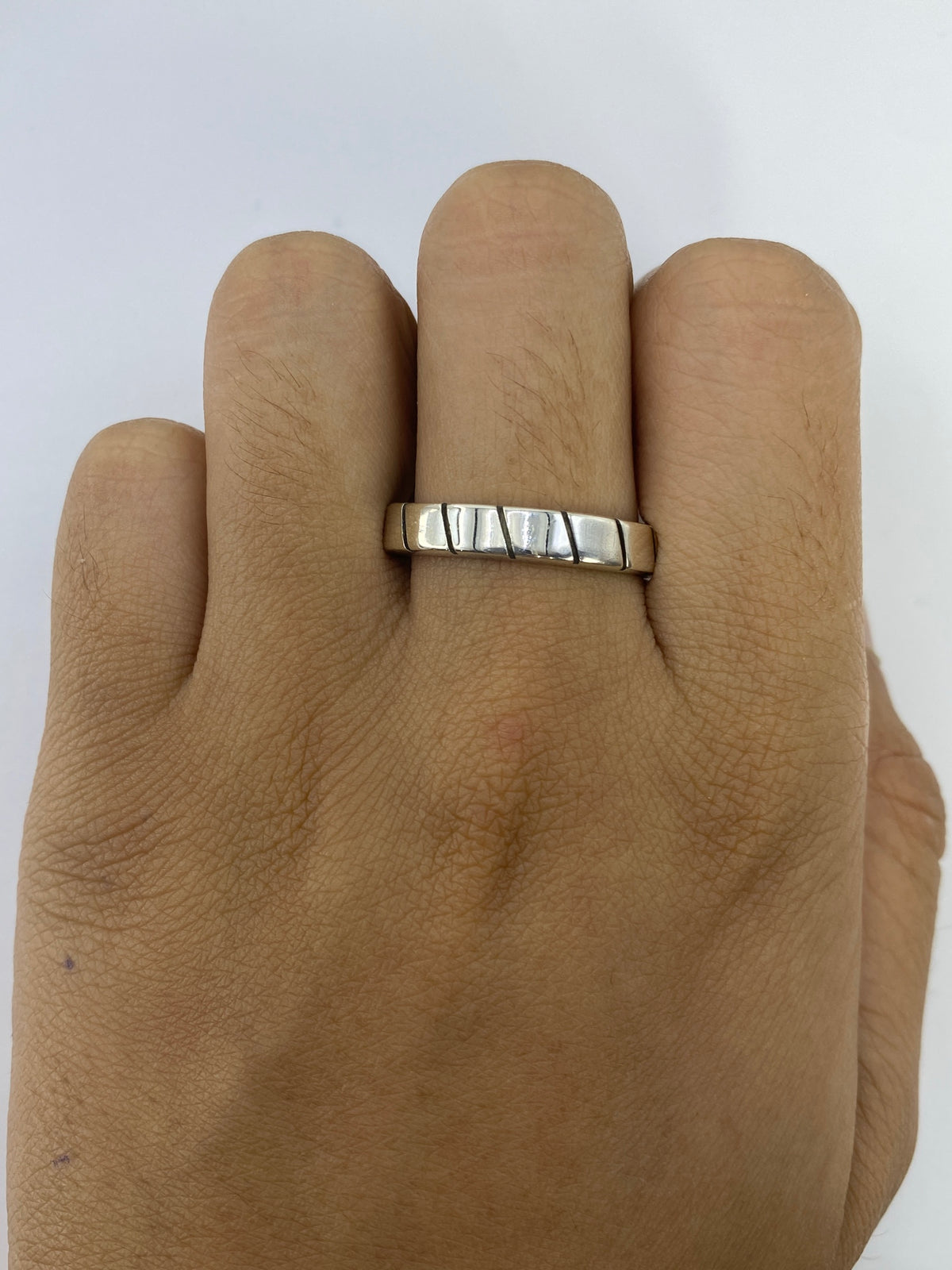 Anillo de Plata Eslabones Geométricos — Taxco 925 — foto 5