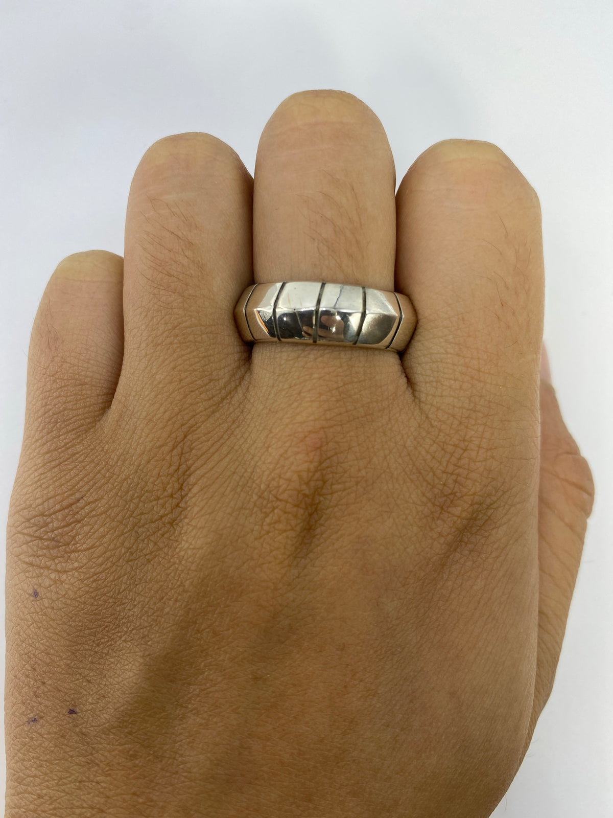 Anillo de Plata 925 Segmentado — Taxco Pulido — foto 5