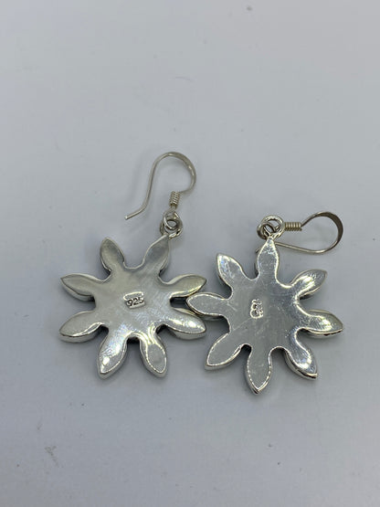 Aretes de Plata Turquesa Azul — Flor de Taxco — foto 5