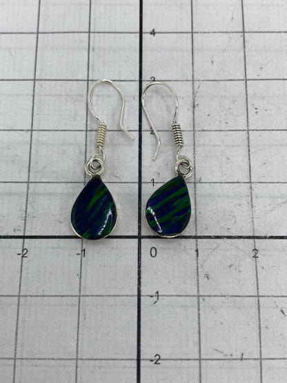 Aretes en gancho de plata, medidas reales de 3 cm de largo