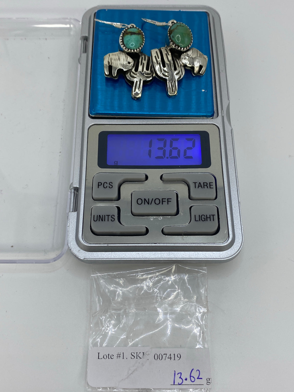 Aretes de Plata Cactus con Turquesa — Taxco 925 — foto 6