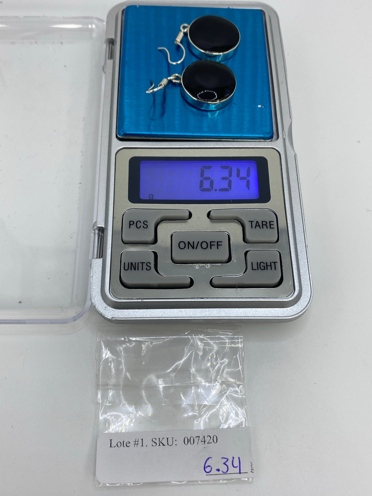 Aretes de Plata 950 con Ónix Negro — Taxco — foto 6