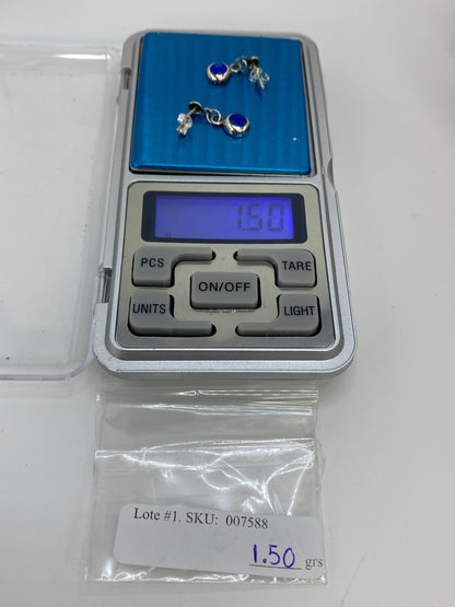 Aretes Plata Ópalo de Fuego Azul — Taxco 925 — foto 6