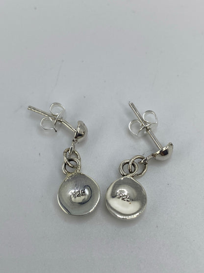 Aretes de Plata con Ópalo de Fuego Azul — Taxco 925 — foto 5