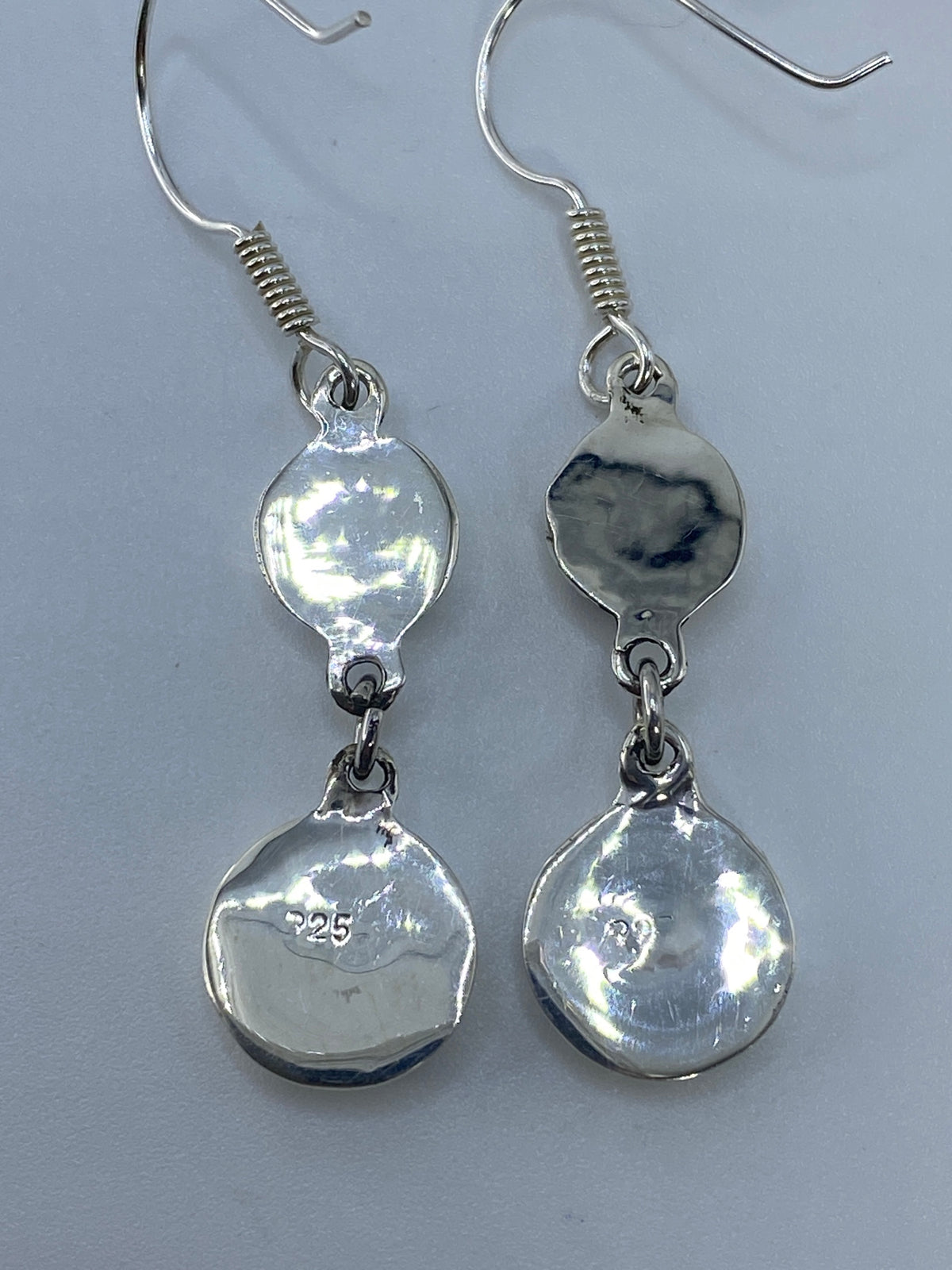 Aretes Plata Ópalo de Fuego Verde Olivo — Taxco 925 — foto 5