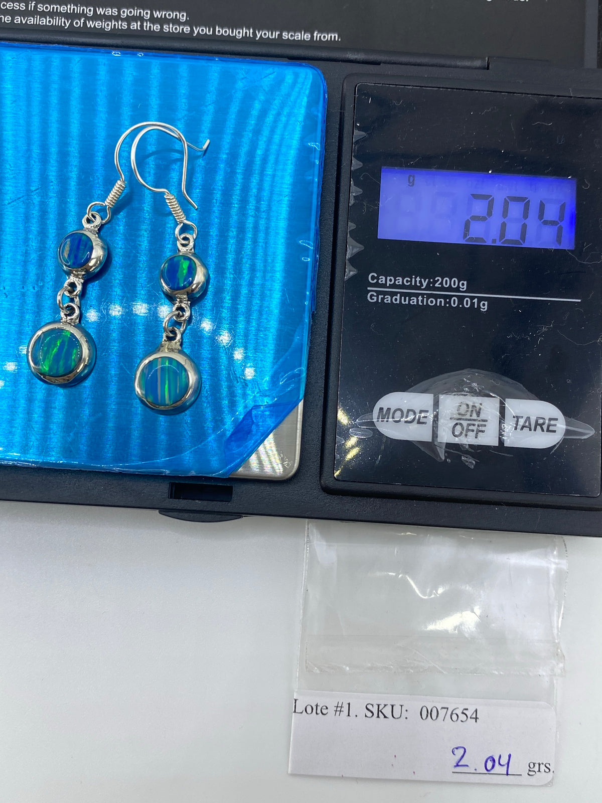 Aretes Plata Ópalo de Fuego Verde Olivo — Taxco 925 — foto 6
