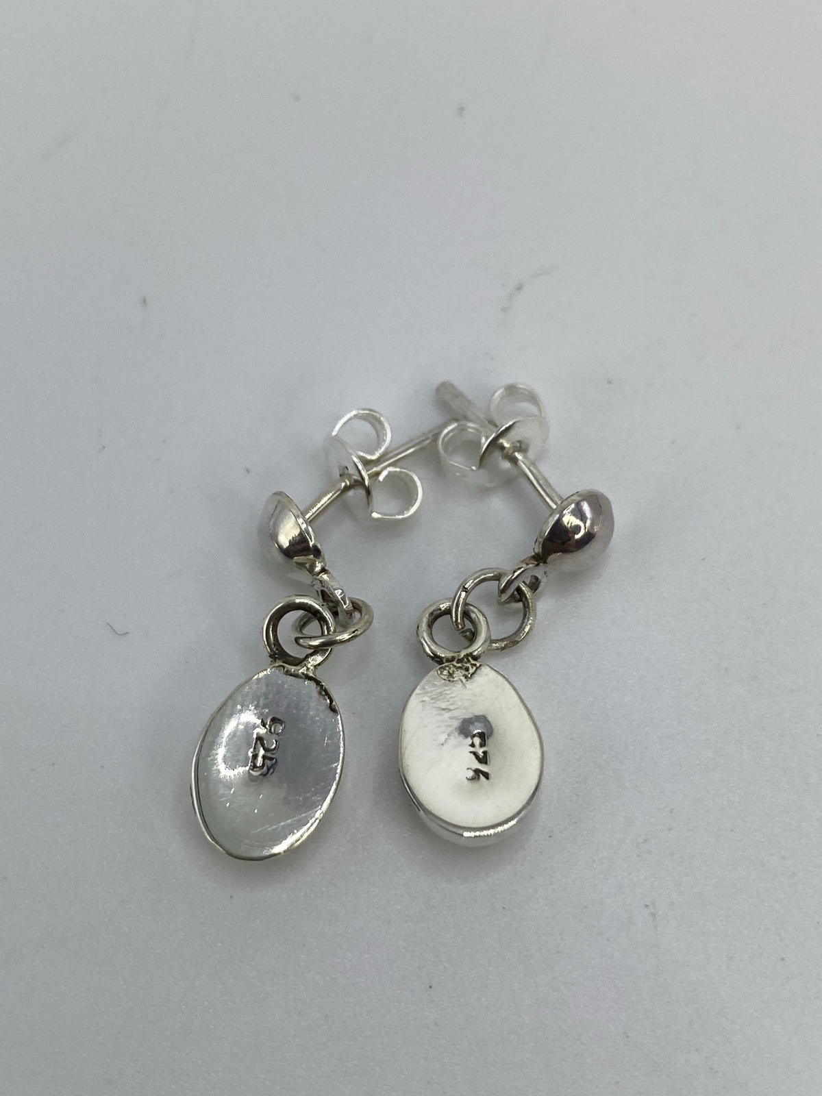 Aretes de Plata con Ópalo de Fuego Blanco — Taxco 925 — foto 5