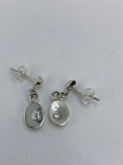 Aretes de Plata con Ópalo de Fuego Naranja — Taxco 925 — foto 5