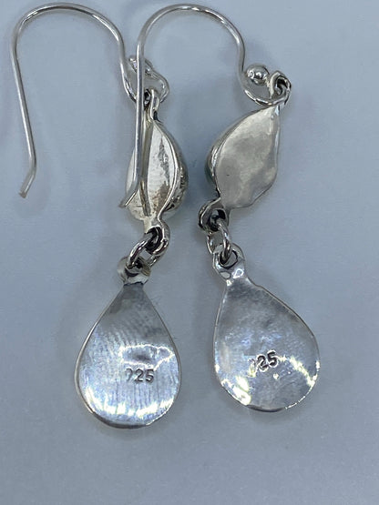 Aretes de Plata con Ópalo de Fuego Verde — Taxco 925 — foto 5