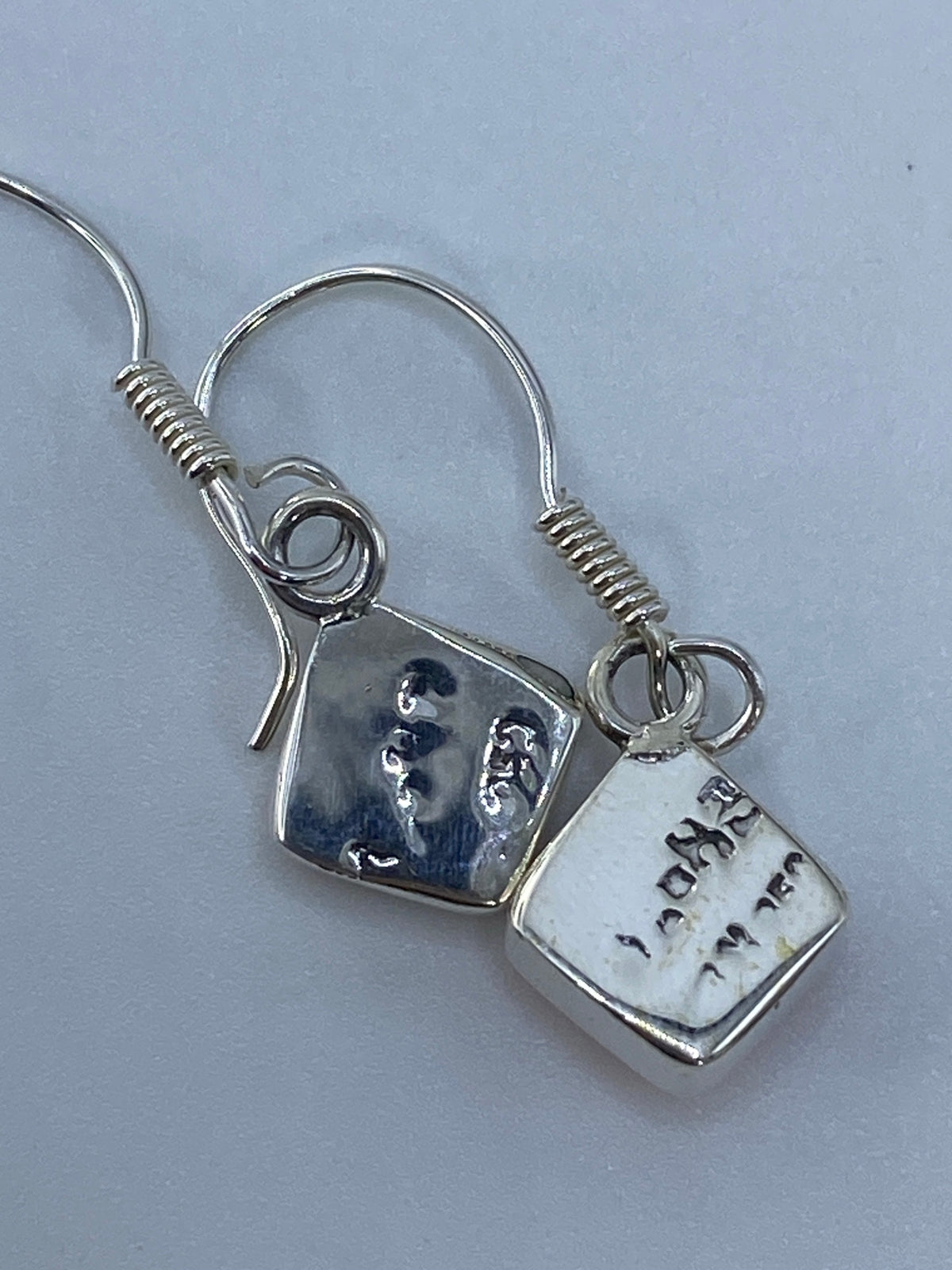 Aretes de Ópalo de Fuego Rosa en Plata 950 — Taxco — foto 5