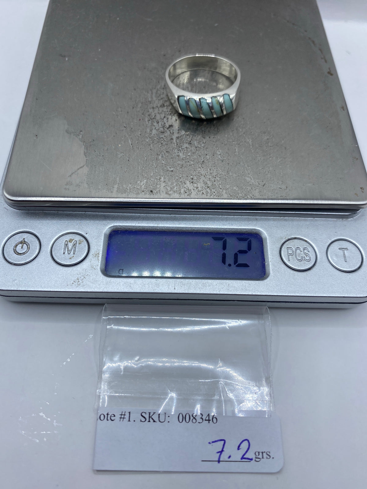 Anillo de Plata Turquesa Azul Cielo — Taxco 925 — foto 6