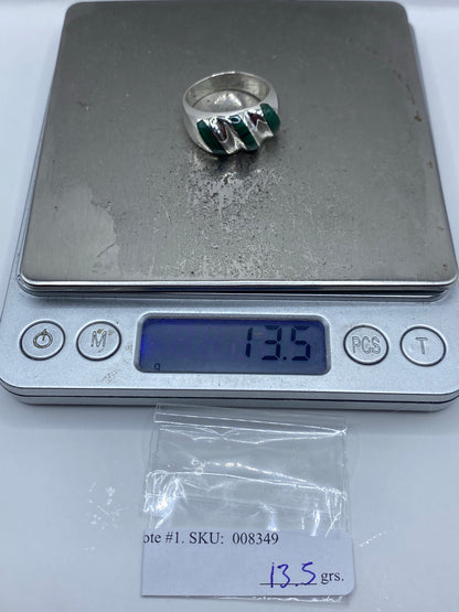 Anillo de Plata con Malaquita Verde — Taxco 925 — foto 7