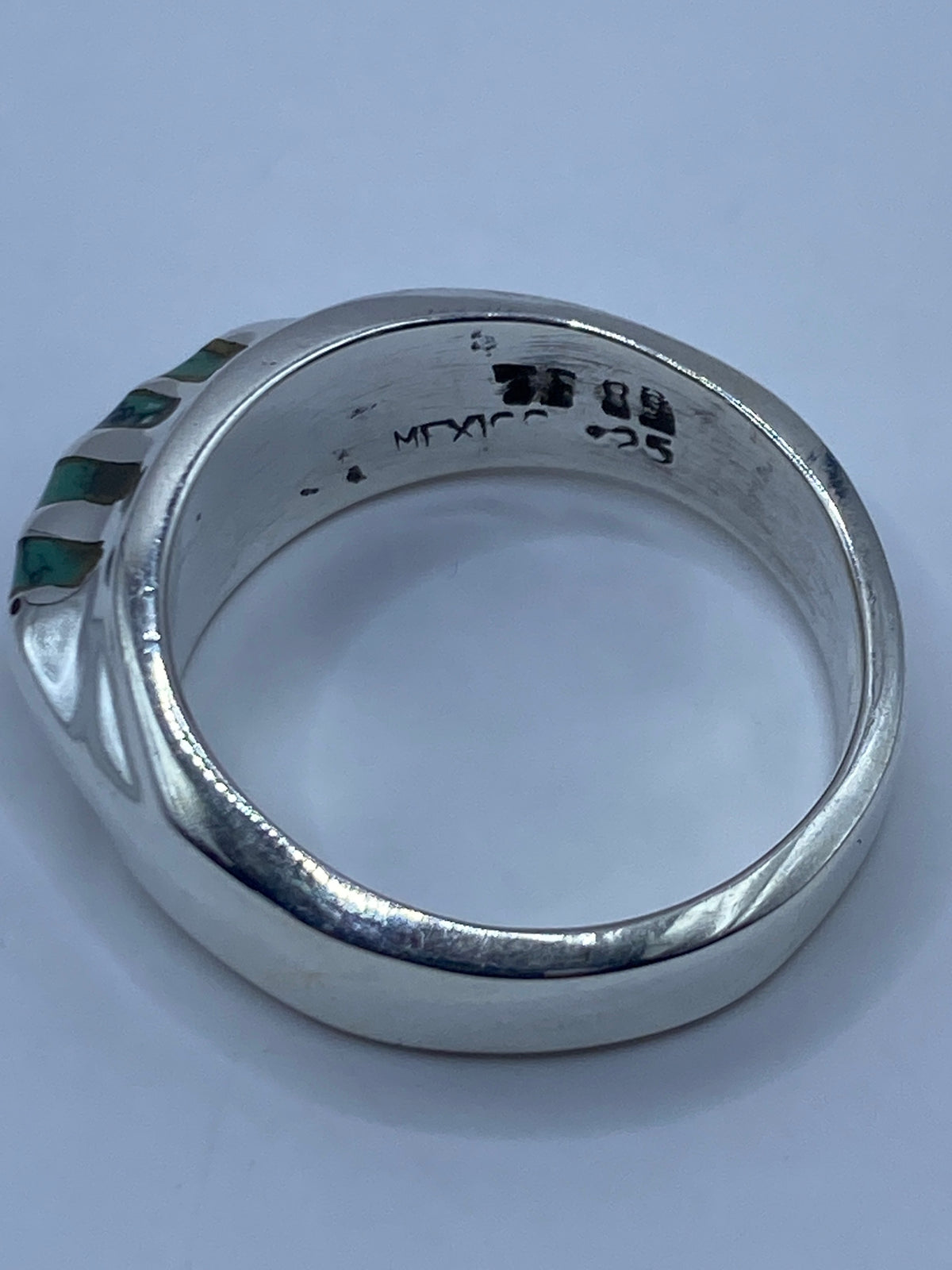 Anillo de Plata Turquesa Azul Cielo — Taxco 925 — foto 11