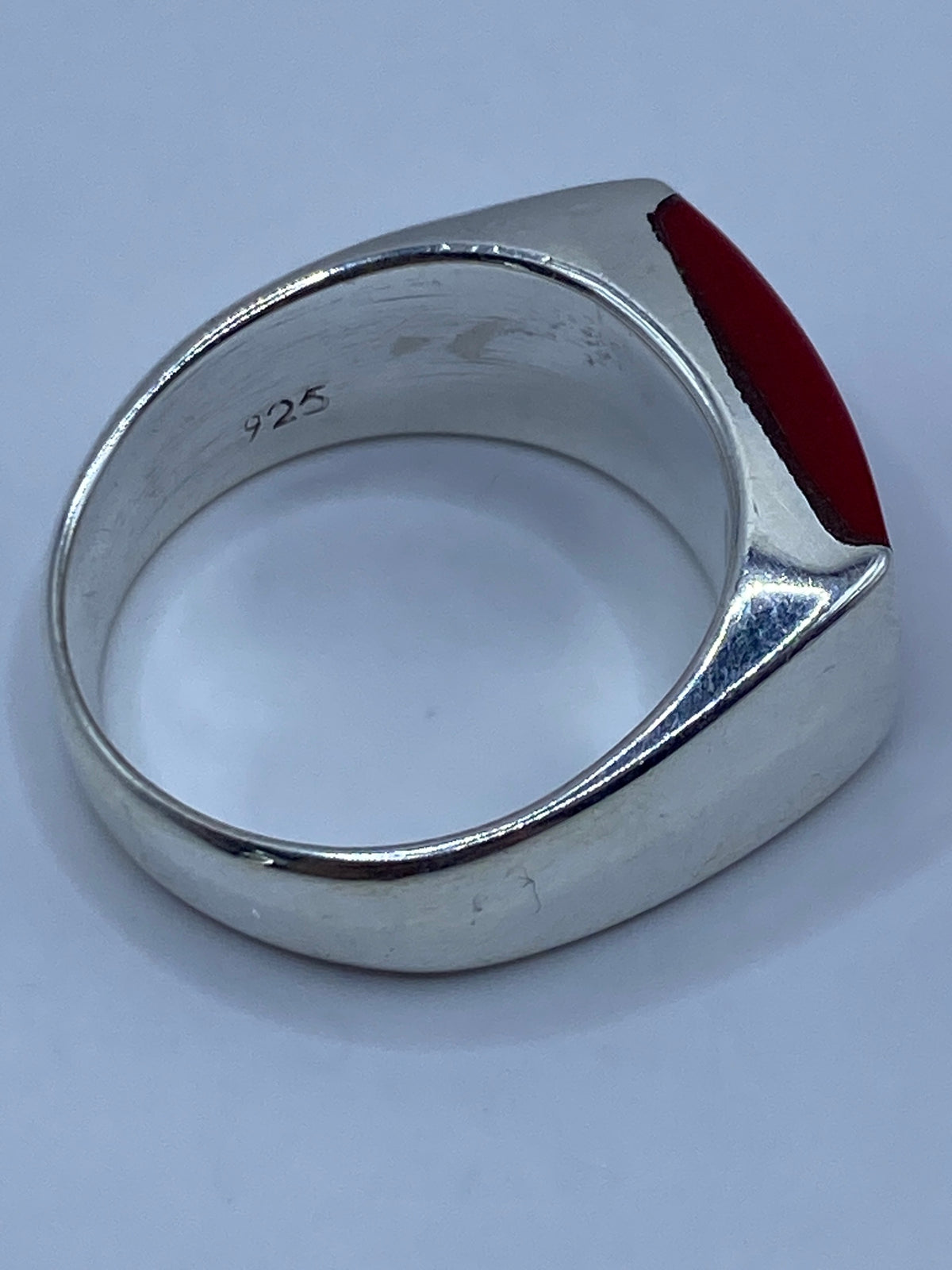 Anillo de Plata con Coral Rojo — Taxco 925 — foto 5