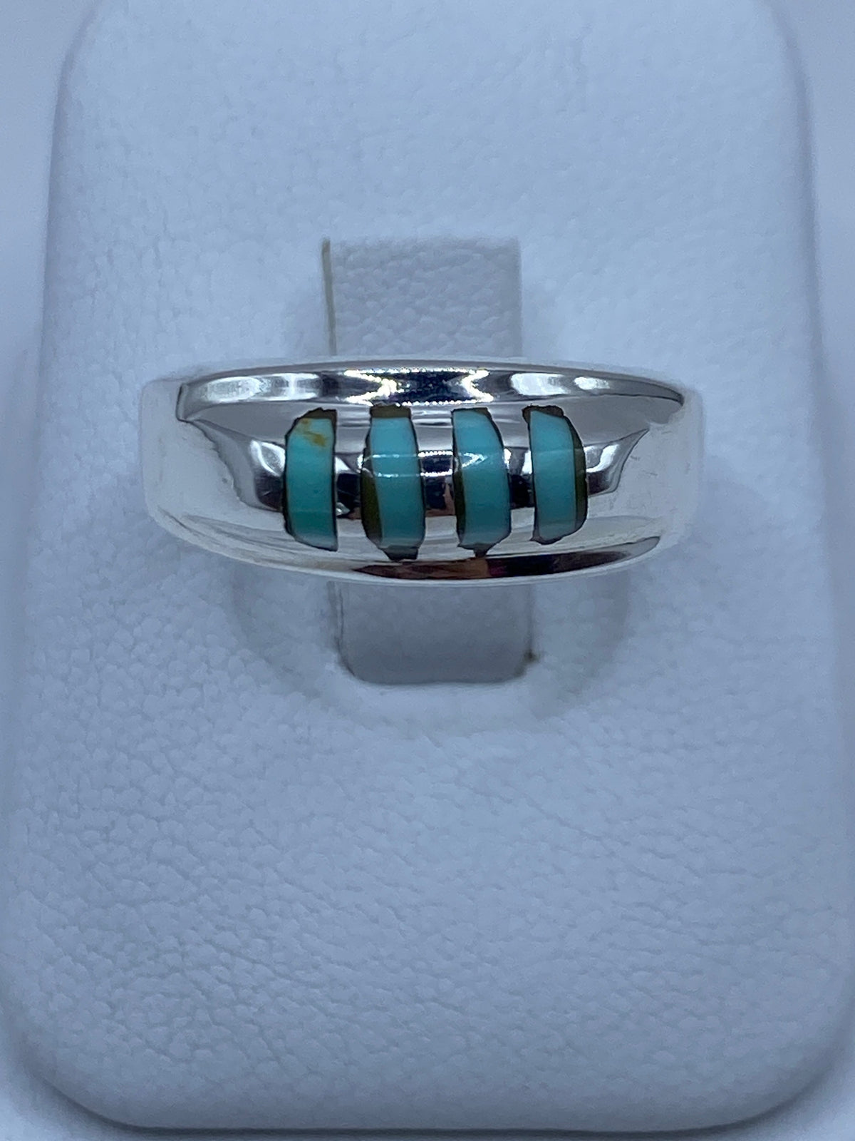 Anillo de Plata con Turquesa Azul Cielo — Taxco 925 — foto 7