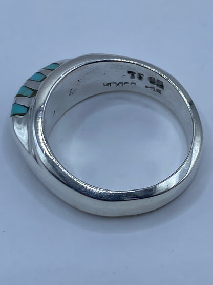 Anillo de Plata con Turquesa Azul Cielo — Taxco 925 — foto 5